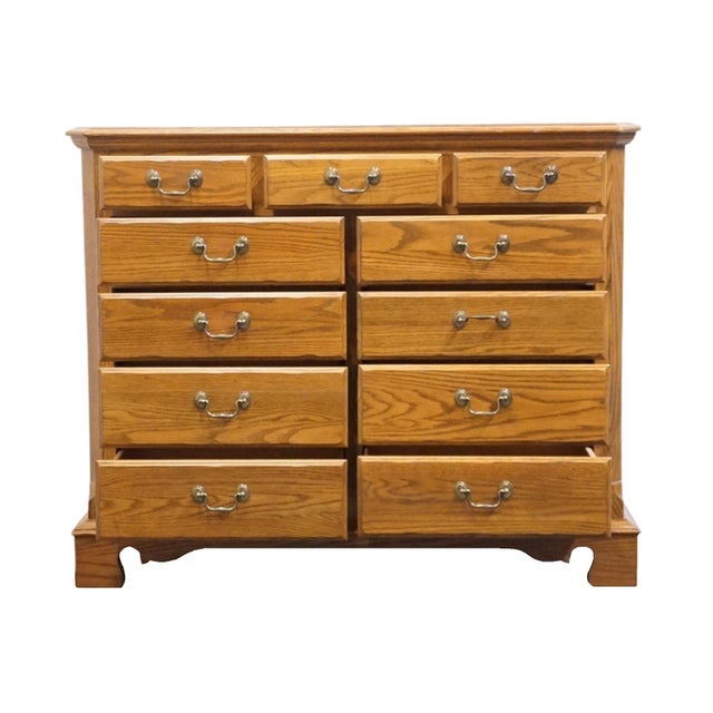 Late 20th Century Thomasville Furniture Forecast Collection Solid Oak Contemporary 54" Buffet Cabinet 12221-110 For Sale - Image 5 of 15