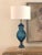 Mid-Century Modern Marbro Vintage Murano Glass Table Lamp - Blue For Sale - Image 3 of 4