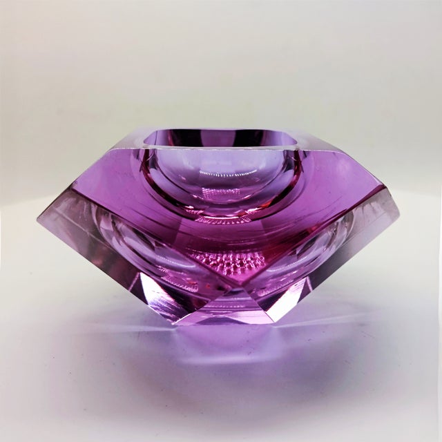 Purple Purple Ashtray or Catch-All in Murano Glass attributed to Flavio Poli for Seguso, 1960s For Sale - Image 8 of 8