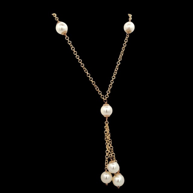 Akoya Pearl Necklace 14 Karat Gold Women Certified For Sale - Image 9 of 18