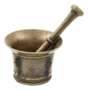 Antique Bronze Mortar, 1850, Set of 2