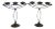 German Hugo Berger Goberg Attr. Arts & Crafts Black Iron Candelabra Pair For Sale