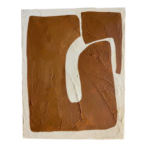 2025 "Costruttrice" Abstract Minimalist Painting on Canvas by Artist r.k. Red