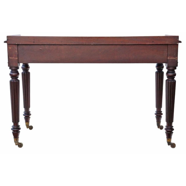 Antique Mahogany 3-Drawer Desk or Dressing Table, 1830s For Sale - Image 6 of 9