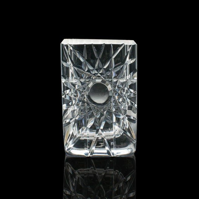 This is a vintage posy sleeve. A Swedish, cut glass flower vase by Edenfalk Skruf, dating to the late 20th century, circa...