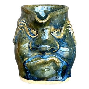 Vintage Boho Original Studio Pottery Face Pitcher
