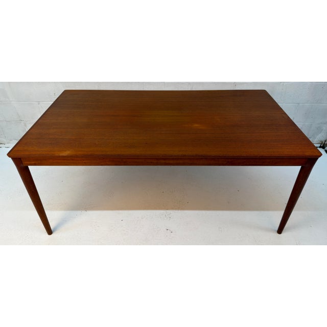 Mid 20th Century Vintage Danish Mid-Century Modern Teak Expandable Dining Table For Sale - Image 5 of 18
