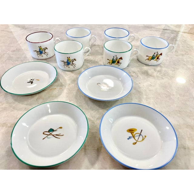 1930s Gio Ponti for Richard Ginori Tea Set with Equestrian Motif- 10 Pieces For Sale - Image 10 of 13