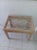 Bamboo Rattan Accent table glass top beige Style: Coastal Color: Beige Dimensions: 28" W x 23" H x 20" D