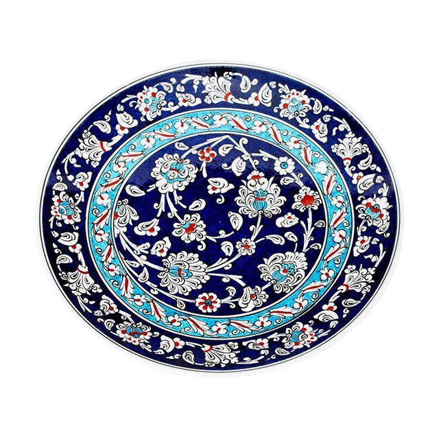 Turkish Iznik Pottery Plate | Chairish