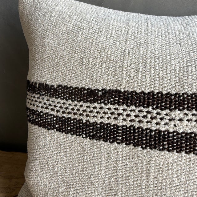 Not Yet Made - Made To Order Vintage Rug Pillow Cover With Stripes For Sale - Image 5 of 7