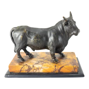 19th Century Italian or Flemish Bronze Model of a Standing Bull