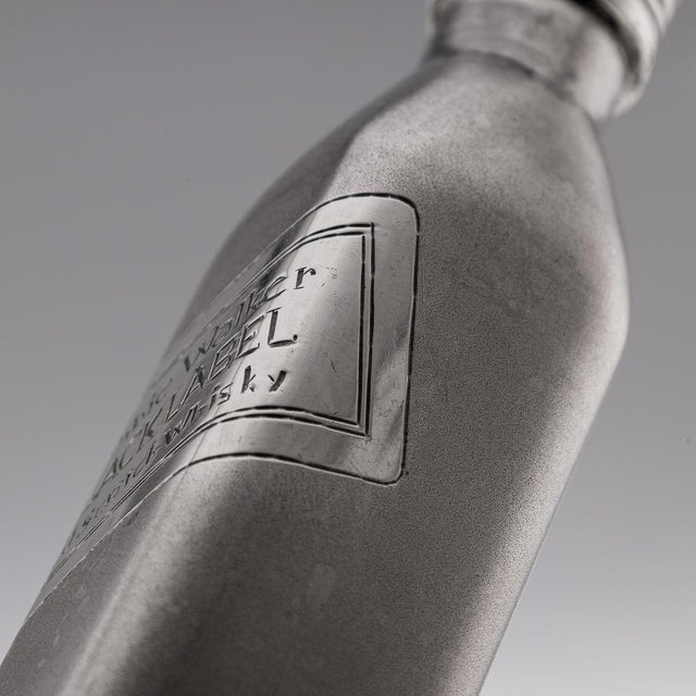 Novelty Silver Miniature Johnnie Walker Whisky Bottle For Sale - Image 4 of 13