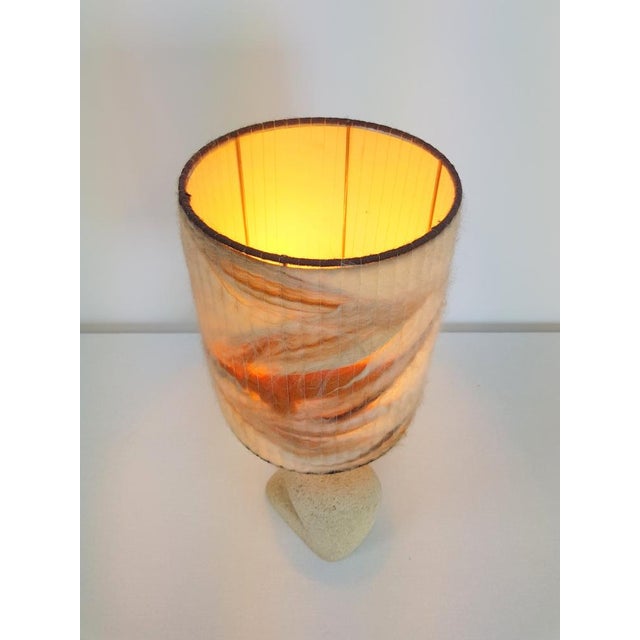 Brutalist Natural Stone Art Table Lamp, 1970s For Sale - Image 14 of 17