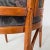 Italian Art Nouveau Style Chair in Wood and Gray Patterned Fabric, 1930s For Sale - Image 12 of 17