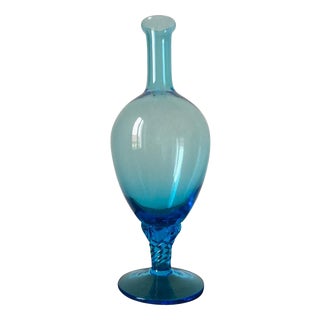 Postmodern Turquoise Murano Glass Bottle, Italy, 1960s For Sale