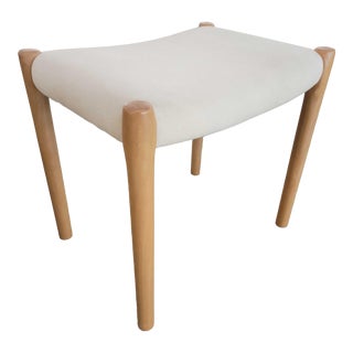 Vintage Niels Moller White Oak Footstool For Sale