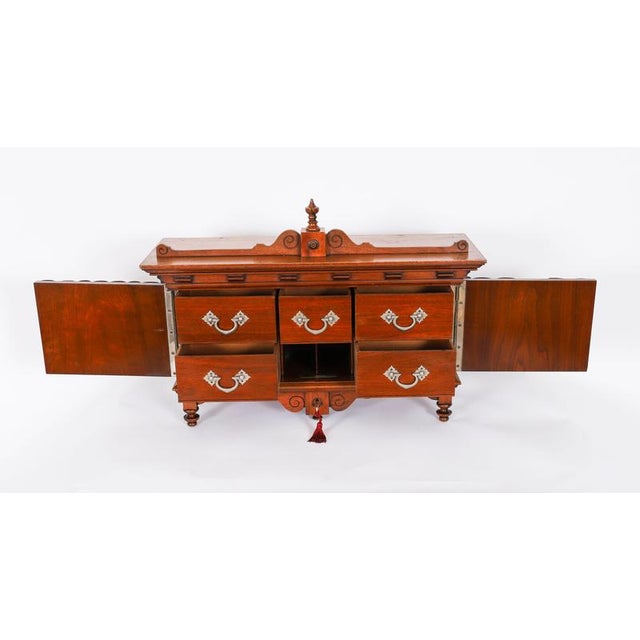 Antique Victorian Walnut Table Top Collectors Cabinet, 1840s For Sale - Image 10 of 18