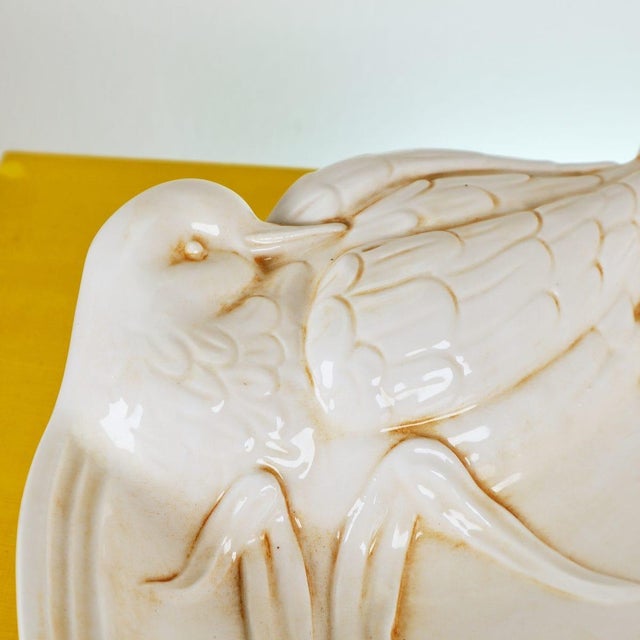 Large Vintage Italian Ceramic Centerpiece For Sale - Image 3 of 9