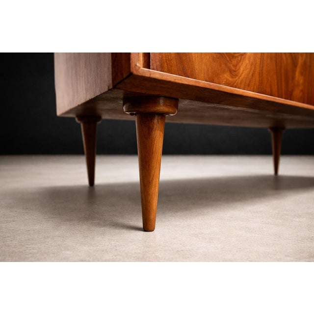 Wood Carlo Hauner & Martin Eisler Sideboard With Extendable Top in Caviúna, Brazil, 1950s For Sale - Image 7 of 13