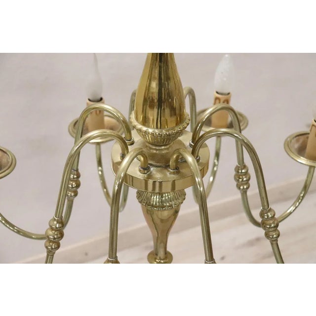 Gilt Brass Ceiling Lamp, 1950s For Sale - Image 4 of 9