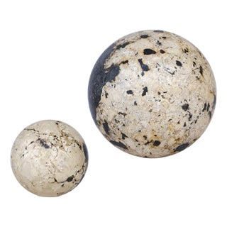 Nouveau Indoor-Outdoor Spheres Set/2 For Sale
