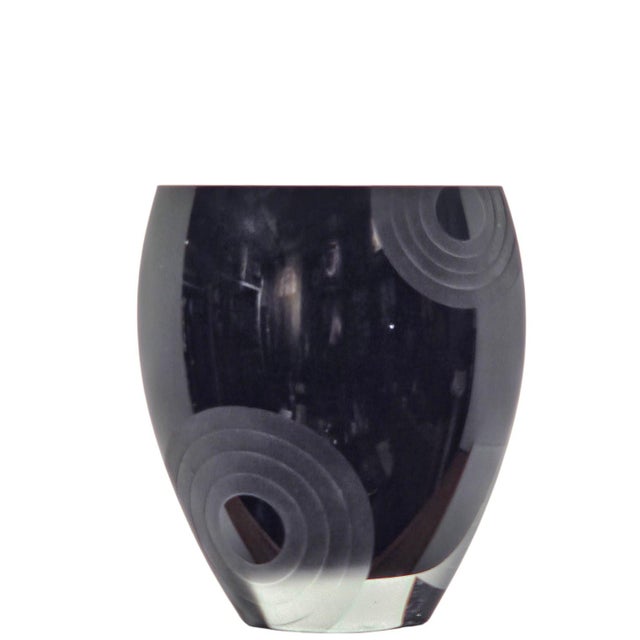 1970s Art Deco Finnish Vase in Glass, 1970s For Sale - Image 5 of 10