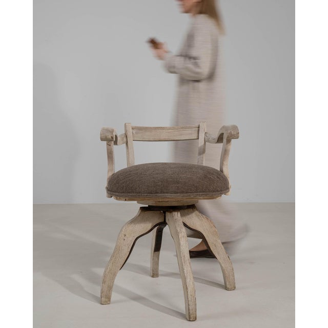 19th Century France Antique White Wood Armchair For Sale - Image 4 of 11