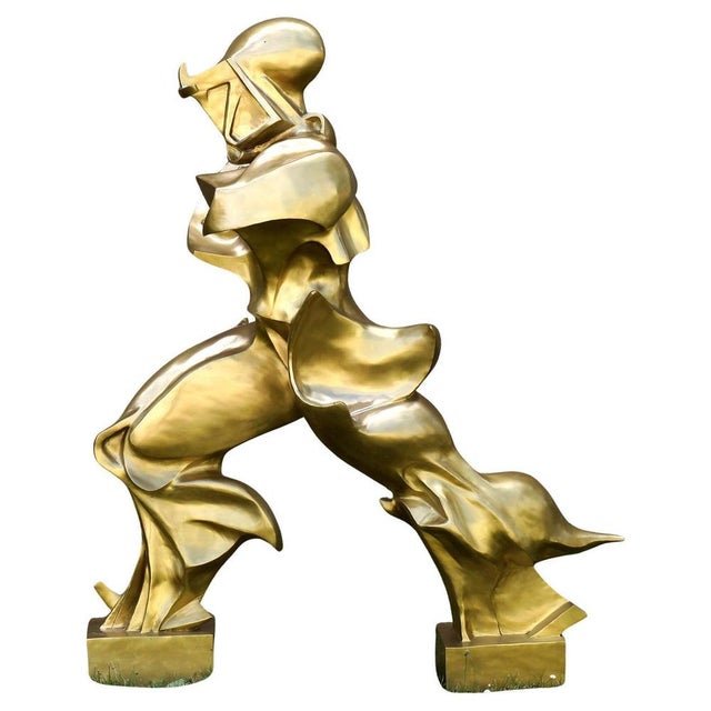 Gold Bronze Sculpture from Umberto Boccioni For Sale - Image 8 of 8