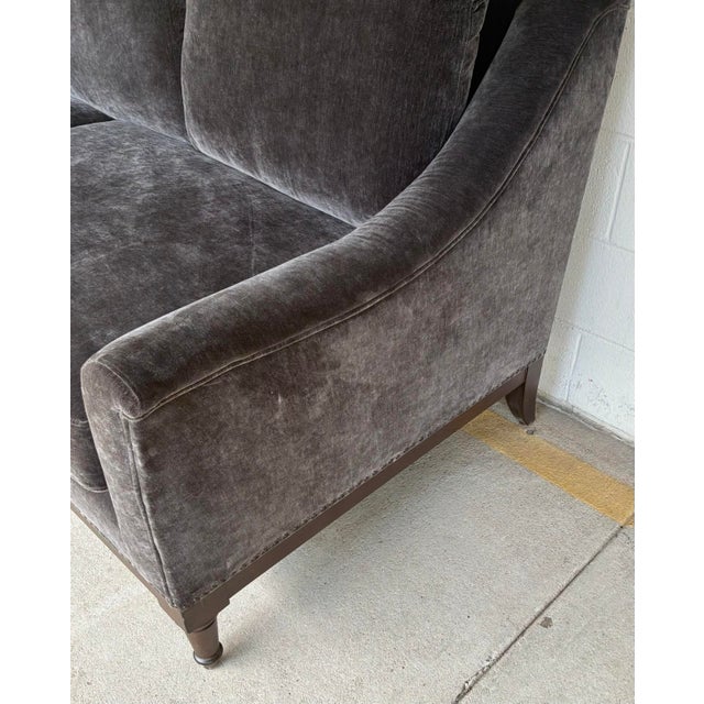 2020s Art Co. Transitional Charcoal Velvet Magritte Sofa For Sale - Image 5 of 8
