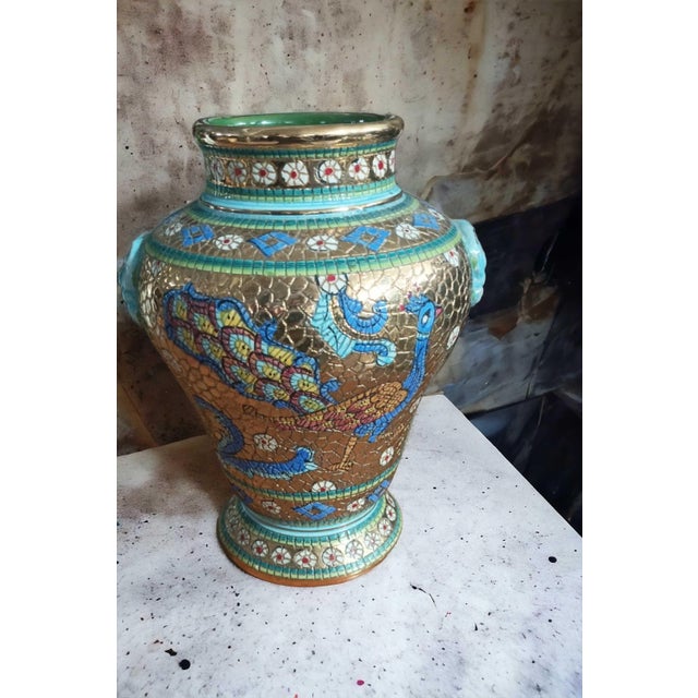 Mosaic Vase from Deruta For Sale - Image 4 of 5