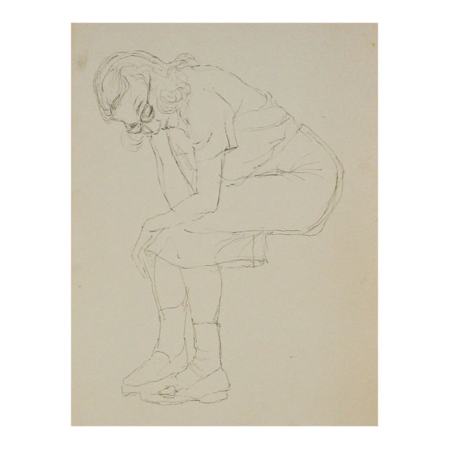 After a Long Day 1940's Ink For Sale