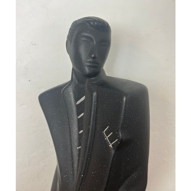 Vintage Postmodern Style Ceramic Man Sculpture in the style of Lindsey B Balkwill, 1980s For Sale - Image 13 of 18