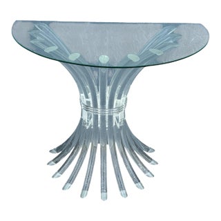 1970s Mid Century Modern Lucite Console Table For Sale