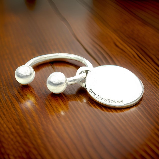 Contemporary Late 20th Century Tiffany & Co Estate Hanging Ornament Keychain Sterling Silver For Sale - Image 3 of 10