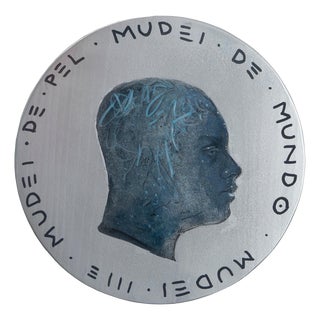 Natasha Lelenco, Currency #265, 2025, Acrylic & Metal Pigments on Wood For Sale