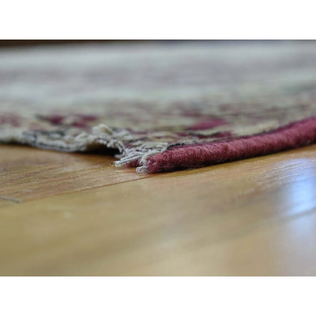 Late 19th Century Antique Lavar Kerman Ivory Medallion Rug For Sale In New York - Image 6 of 13