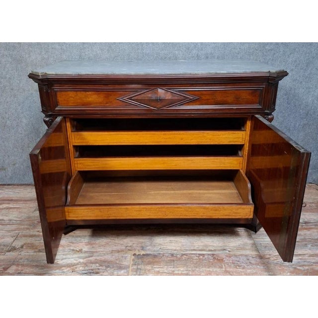 Brown Drop-Front Writing Desk in Mahogany and Veneer For Sale - Image 8 of 12