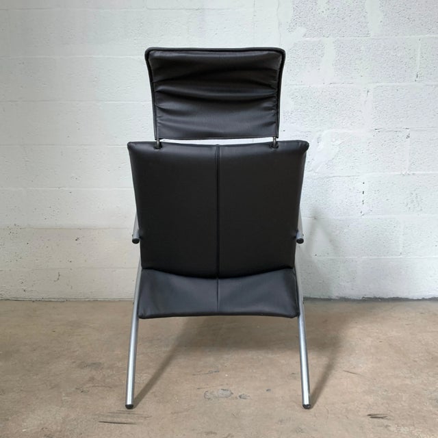 Postmodern Kebe Leather Convertible Lounge or Armchair, Denmark For Sale - Image 9 of 11