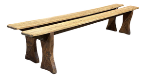 Fir Farmhouse Benches, Set of 2