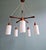 Large Scandinavian Chandelier in Teak and Satin White Opaline Glass, 1960s For Sale - Image 17 of 17