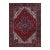 1960 7'9"x10'9" Ruby Red Geometric Medallion Old Persian Heriz Hand Knotted Wool Rug For Sale