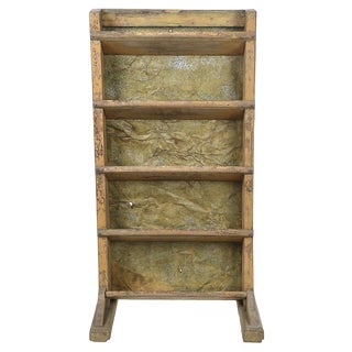 Patinated Wooden Sorting Shelf, 1940s For Sale