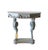 Rococo Pair of Vintage Silver and Gray Rococo-Style Side Tables/Console Tables For Sale - Image 3 of 12