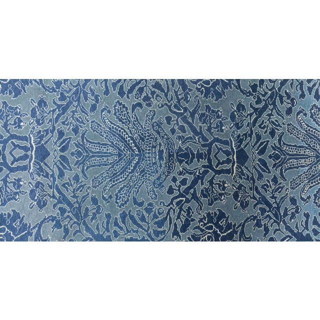 Spanish Design Rug by Doris Leslie Blau Size: 5'5" × 9'6" (165 × 289 cm) Age: New Color: Beige, Blue, Gray Construction:...
