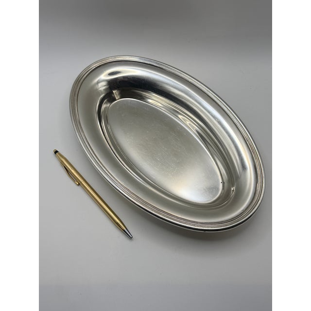 1970s Vintage Sambonet Silver Plate Platter – Italian Mid-Century Entertaining For Sale - Image 5 of 6