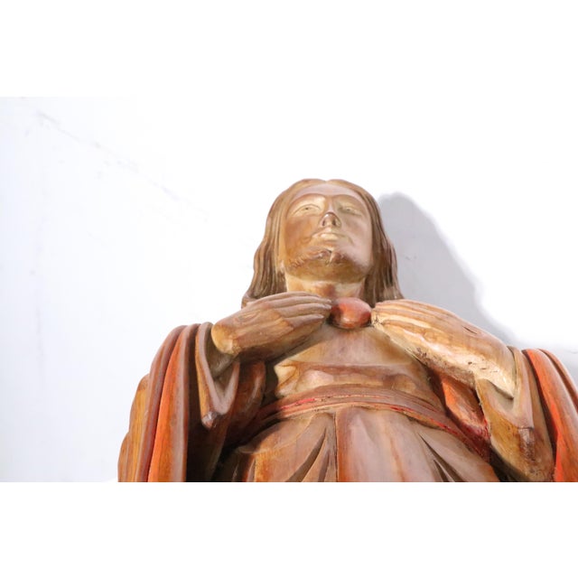 Vintage Carved Wood Jesus Dated '69 For Sale - Image 15 of 16