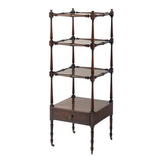 Early 19th Century An English Regency Mahogany Four Shelf Etagere or Whatnot For Sale