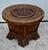 1990s Vintage Wicker/Rattan Round Table W/Removable Top & Carved Wood Base For Sale - Image 5 of 10