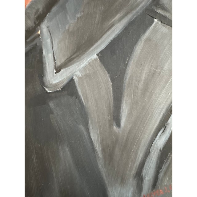 Paint 1980s Oil Painting - Portrait by Lester J Clarke (1912-1999) For Sale - Image 7 of 13